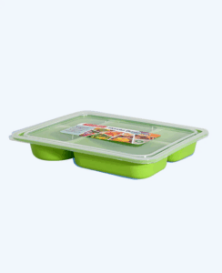 Kotak Makan / Lunch Box Plastik Basic Home BMC-2 Horeka Bento Box P5C, Ukuran 283 x 223 x 42 mm | Raja Plastik Indonesia