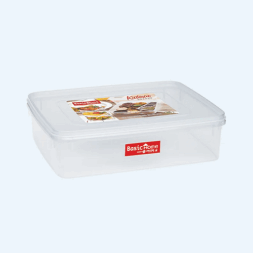 Kotak Plastik Makanan 4 Liter Basic Home BKP-4 Kateria Keeper 801, Ukuran 320 x 255 x 76 mm | Raja Plastik Indonesia