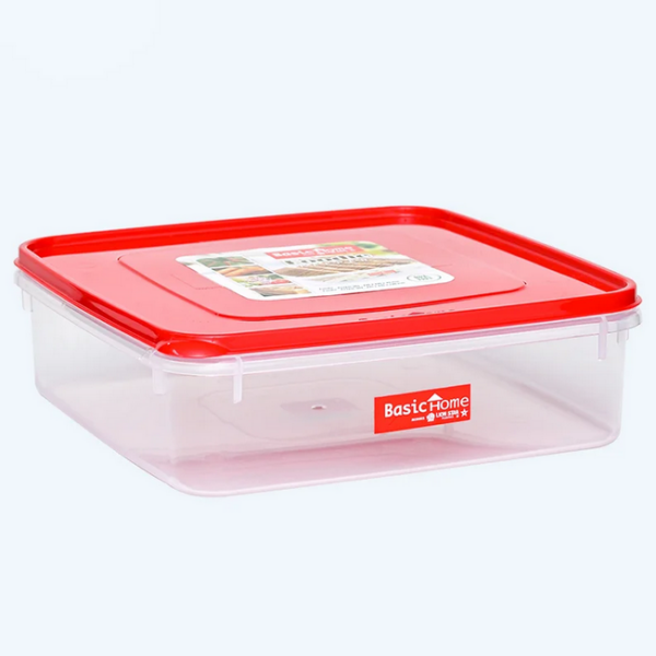 Kotak Plastik Makanan Basic Home BKP-10 Foodie Keeper 501, Ukuran 235 x 235 x 70 mm | Raja Plastik Indonesia