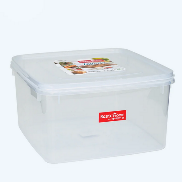 Kotak Plastik Makanan Basic Home BKP-12 Kateria Square Keeper 502 Kotak Plastik Makanan Basic Home BKP-12 Kateria Square Keeper 502, Ukuran 235 x 235 x 130 mm | Raja Plastik Indonesia