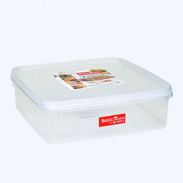 Kotak Plastik Makanan Basic Home BKP-13 Kateria Square Keeper 501 Kotak Plastik Makanan Basic Home BKP-13 Kateria Square Keeper 501, Ukuran 235 x 235 x 70 mm | Raja Plastik Indonesia