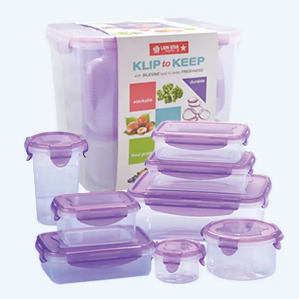 Kotak Plastik Sealware Penyimpan Makanan Basic Home KK-94 Klip To Keep Exlusive Pack (Set Of 9) Kotak Plastik Sealware Penyimpan Makanan Basic Home KK-94 Klip To Keep Exlusive Pack (Set Of 9), Ukuran 321 x 243 x H 276 mm | Raja Plastik Indonesia