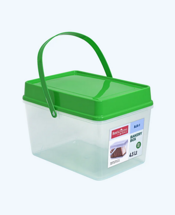Kotak Roti Plastik Transparan Basic Home BJX-1 Bakery Box 4.5 Ltr, Ukuran 239 x 168 x 164 mm | Raja Plastik Indonesia