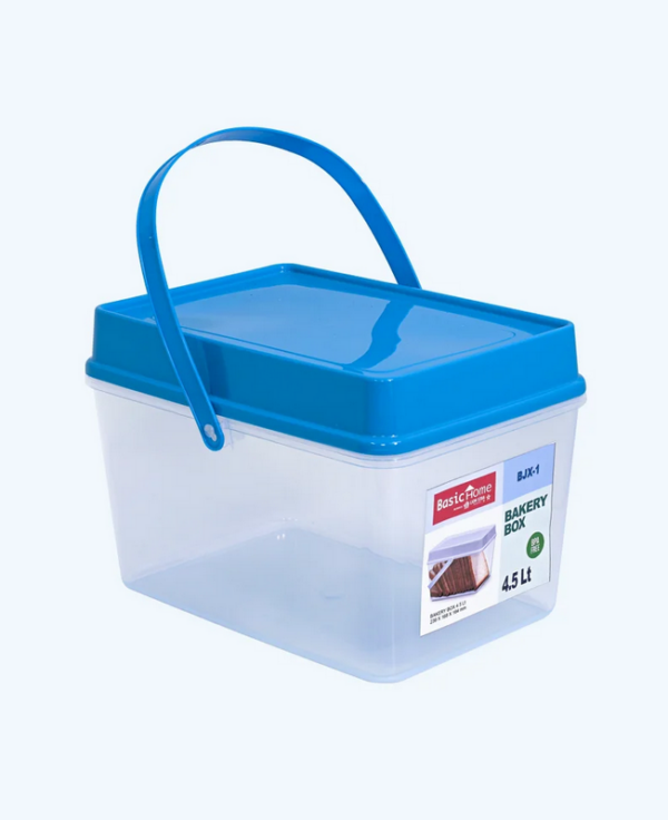 Kotak Roti Plastik Transparan Basic Home BJX-1 Bakery Box 4.5 Ltr, Ukuran 239 x 168 x 164 mm | Raja Plastik Indonesia