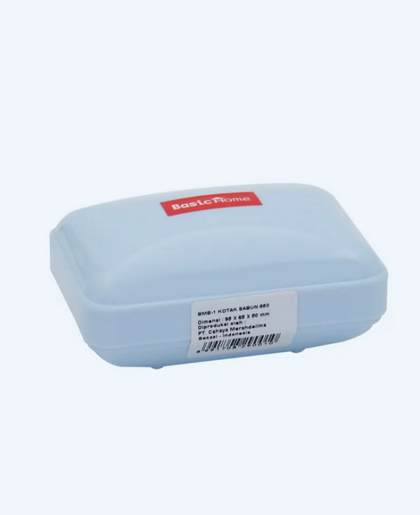 Kotak Sabun Batang Kamar Mandi Basic Home BMB-1 Kotak Sabun 55, Ukuran 95 x 65 x H 50 mm | Raja Plastik Indonesia