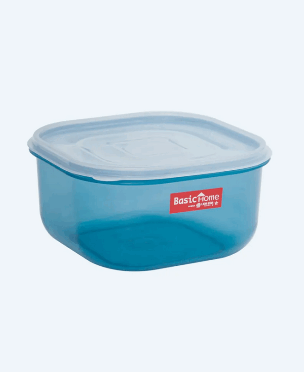 Mangkok Plastik Kotak Tutup Basic Home BBC-4 Melita Food Case 1 Liter, Ukuran 156 x 156 x 80 mm | Raja Plastik Indonesia