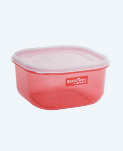 Mangkok Plastik Kotak Tutup Basic Home BBC-4 Melita Food Case 1 Liter, Ukuran 156 x 156 x 80 mm | Raja Plastik Indonesia
