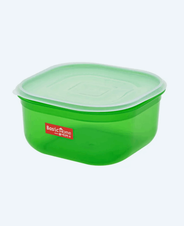 Mangkok Plastik Kotak Tutup Basic Home BBC-5 Melita Food Case 2 Liter, Ukuran 195 x 195 x 95 mm | Raja Plastik Indonesia