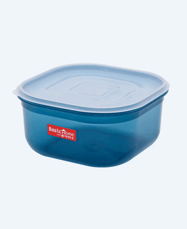 Mangkok Plastik Kotak Tutup Basic Home BBC-5 Melita Food Case 2 Liter, Ukuran 195 x 195 x 95 mm | Raja Plastik Indonesia