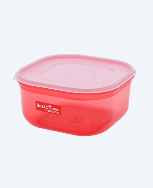 Mangkok Plastik Kotak Tutup Basic Home BBC-6 Melita Food Case 3 Liter, Ukuran 220 x 220 x 110 mm | Raja Plastik Indonesia