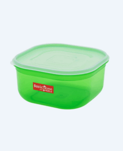 Mangkok Plastik Kotak Tutup Basic Home BBC-6 Melita Food Case 3 Liter, Ukuran 220 x 220 x 110 mm | Raja Plastik Indonesia