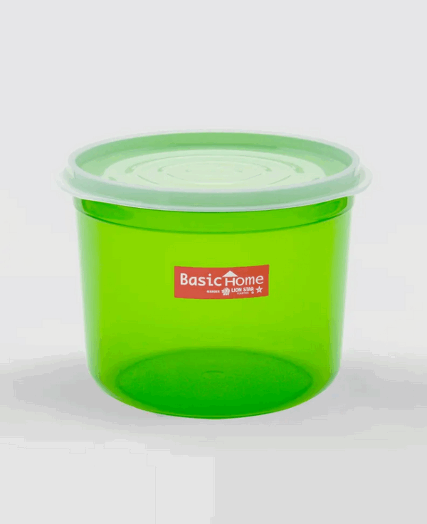 Mangkok Plastik Kotak Tutup Basic Home BBC-8 Melita Food Case 2,5 Liter, Ukuran Ø 192 x H 143 mm | Raja Plastik Indonesia