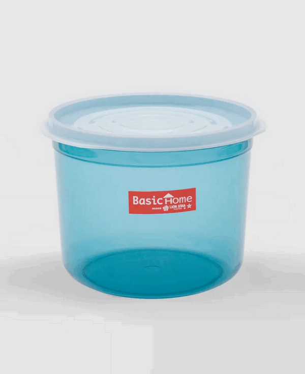 Mangkok Plastik Kotak Tutup Basic Home BBC-8 Melita Food Case 2,5 Liter, Ukuran Ø 192 x H 143 mm | Raja Plastik Indonesia