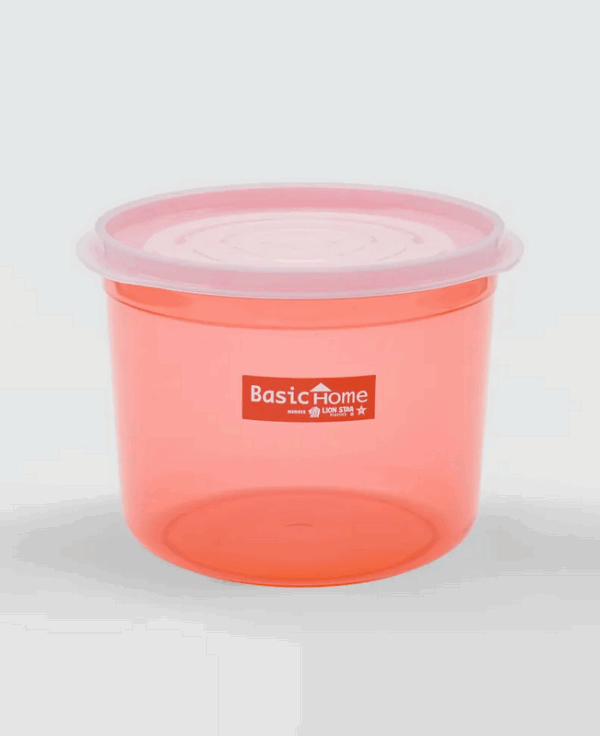 Mangkok Plastik Kotak Tutup Basic Home BBC-8 Melita Food Case 2,5 Liter, Ukuran Ø 192 x H 143 mm | Raja Plastik Indonesia