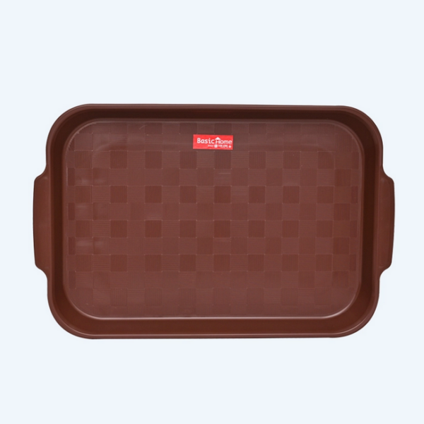 Nampan Baki Plastik Kotak Basic Home BTT-2 Horeka Serving Tray Medium, Ukuran 407 x 265 x 31 mm | Raja Plastik Indonesia
