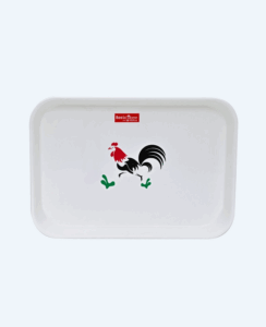 Nampan Plastik Persegi Panjang Basic Home BTT-3 Nampan Segi No.25 Rooster, Ukuran 376 x 265 x 31 mm | Raja Plastik Indonesia
