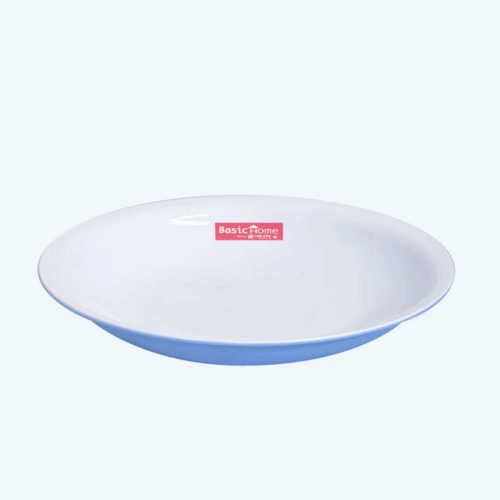 Piring Plastik Bulat Basic Home BPR-1 Moon Plate, Ukuran Ø 238 x H 35 ml | Raja Plastik Indonesia