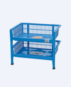 Rak Bumbu Dapur 2 Susun Basic Home BAA-3 Kayu Manis Rack Dapur SS-2, Ukuran 365 x 285 x H 295 mm | Raja Plastik Indonesia