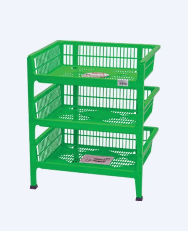 Rak Bumbu Dapur Plastik Basic Home BAA-4 Kayu Manis Rack Dapur SS-3, Ukuran 365 x 285 x H 435 mm | Raja Plastik Indonesia