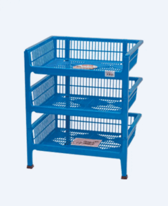 Rak Bumbu Dapur Plastik Basic Home BAA-4 Kayu Manis Rack Dapur SS-3, Ukuran 365 x 285 x H 435 mm | Raja Plastik Indonesia