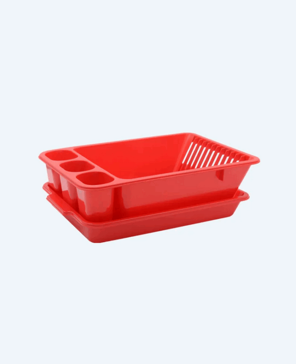 Rak Pengering Piring Basic Home BAA-5 Rosana Dish Rack (With Tray), Ukuran 470 x 320 x 130 mm | Raja Plastik Indonesia