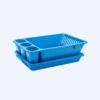 Rak Pengering Piring Basic Home BAA-5 Rosana Dish Rack (With Tray), Ukuran 470 x 320 x 130 mm | Raja Plastik Indonesia