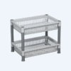 Rak Plastik Serbaguna 2 Susun Basic Home BAA-6 Juliet Rack SS-2, Ukuran 470 x 315 x 375 mm | Raja Plastik Indonesia