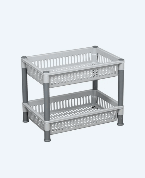 Rak Plastik Serbaguna 2 Susun Basic Home BAA-6 Juliet Rack SS-2, Ukuran 470 x 315 x 375 mm | Raja Plastik Indonesia