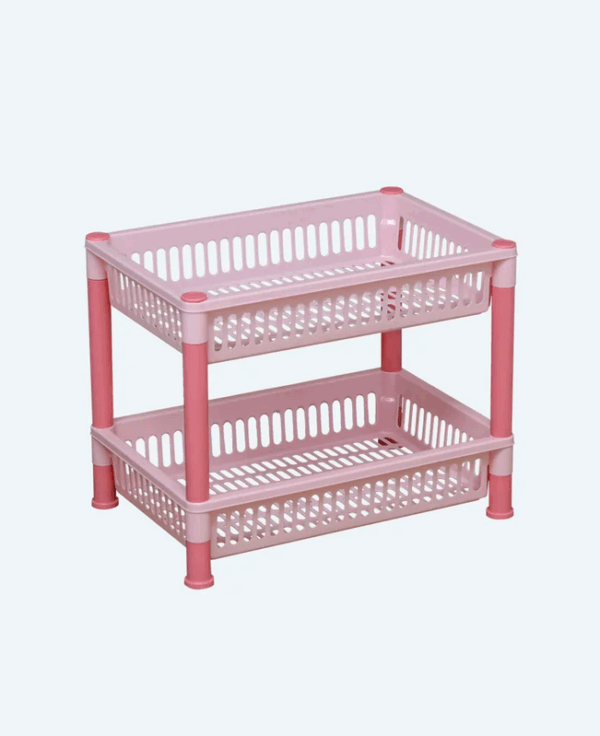 Rak Plastik Serbaguna 2 Susun Basic Home BAA-6 Juliet Rack SS-2, Ukuran 470 x 315 x 375 mm | Raja Plastik Indonesia