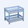 Rak Plastik Serbaguna 2 Susun Basic Home BAA-6 Juliet Rack SS-2, Ukuran 470 x 315 x 375 mm | Raja Plastik Indonesia