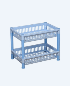 Rak Plastik Serbaguna 2 Susun Basic Home BAA-6 Juliet Rack SS-2, Ukuran 470 x 315 x 375 mm | Raja Plastik Indonesia