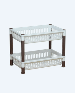 Rak Plastik Serbaguna 2 Susun Basic Home BAA-6 Juliet Rack SS-2, Ukuran 470 x 315 x 375 mm | Raja Plastik Indonesia