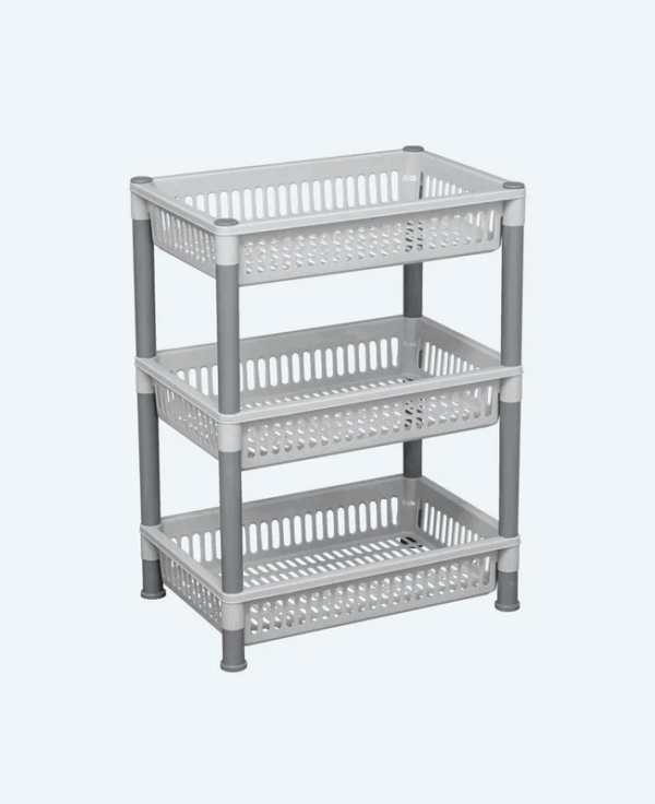 Rak Plastik Serbaguna 3 Susun Basic Home BAA-7 Juliet Rack SS-3, Ukuran 470 x 315 x 625 mm | Raja Plastik Indonesia