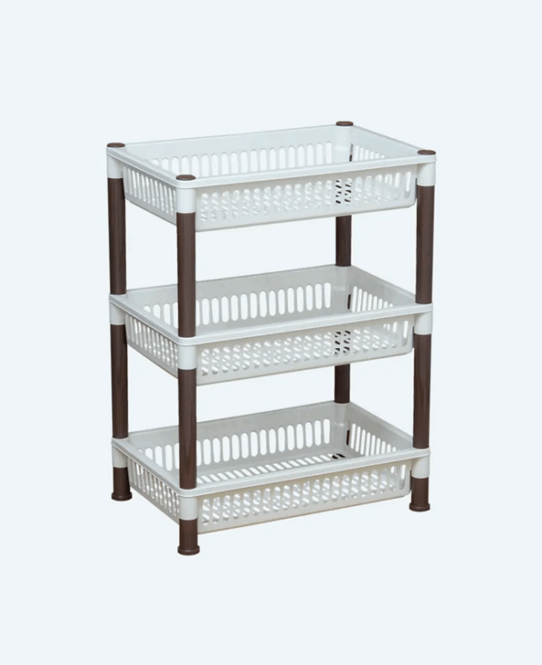 Rak Plastik Serbaguna 3 Susun Basic Home BAA-7 Juliet Rack SS-3, Ukuran 470 x 315 x 625 mm | Raja Plastik Indonesia