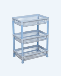 Rak Plastik Serbaguna 3 Susun Basic Home BAA-7 Juliet Rack SS-3, Ukuran 470 x 315 x 625 mm | Raja Plastik Indonesia