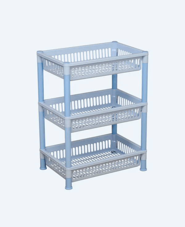 Rak Plastik Serbaguna 3 Susun Basic Home BAA-7 Juliet Rack SS-3, Ukuran 470 x 315 x 625 mm | Raja Plastik Indonesia