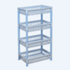 Rak Plastik Serbaguna 4 Susun Basic Home BAA-8 Juliet Rack SS-4, Ukuran 470 x 315 x 880 mm | Raja Plastik Indonesia