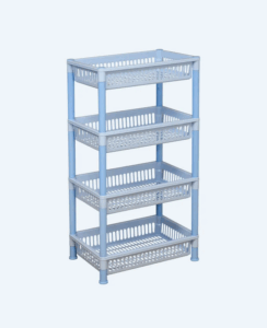 Rak Plastik Serbaguna 4 Susun Basic Home BAA-8 Juliet Rack SS-4, Ukuran 470 x 315 x 880 mm | Raja Plastik Indonesia