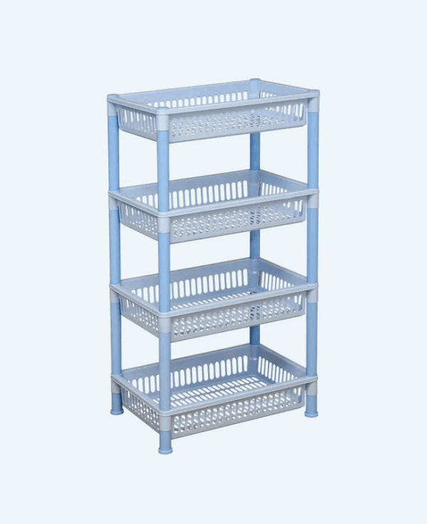 Rak Plastik Serbaguna 4 Susun Basic Home BAA-8 Juliet Rack SS-4, Ukuran 470 x 315 x 880 mm | Raja Plastik Indonesia