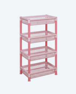 Rak Plastik Serbaguna 4 Susun Basic Home BAA-8 Juliet Rack SS-4, Ukuran 470 x 315 x 880 mm | Raja Plastik Indonesia