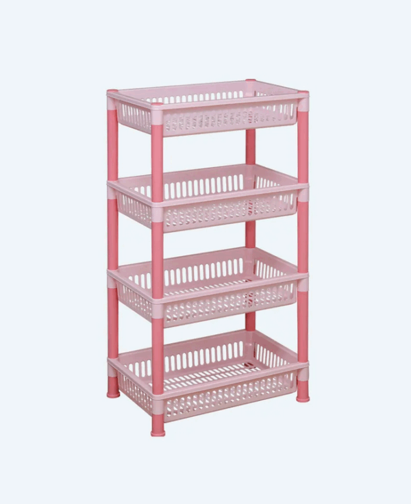 Rak Plastik Serbaguna 4 Susun Basic Home BAA-8 Juliet Rack SS-4, Ukuran 470 x 315 x 880 mm | Raja Plastik Indonesia