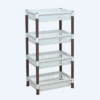Rak Plastik Serbaguna 4 Susun Basic Home BAA-8 Juliet Rack SS-4, Ukuran 470 x 315 x 880 mm | Raja Plastik Indonesia