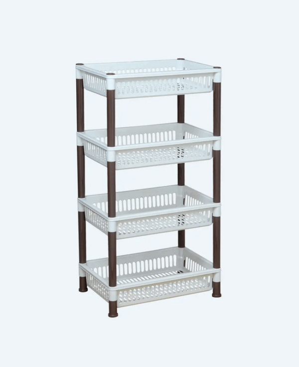 Rak Plastik Serbaguna 4 Susun Basic Home BAA-8 Juliet Rack SS-4, Ukuran 470 x 315 x 880 mm | Raja Plastik Indonesia