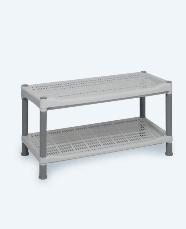 Rak Sepatu Plastik 2 Susun Basic Home BAA-9 Lexa Shoes Rack SS-2, Ukuran 650 x 290 x 335 mm | Raja Plastik Indonesia