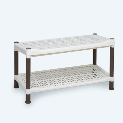 Rak Sepatu Plastik 2 Susun Basic Home BAA-9 Lexa Shoes Rack SS-2 (2) Rak Sepatu Plastik 2 Susun Basic Home BAA-9 Lexa Shoes Rack SS-2, Ukuran 650 x 290 x 335 mm | Raja Plastik Indonesia