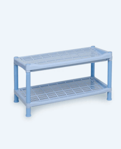 Rak Sepatu Plastik 2 Susun Basic Home BAA-9 Lexa Shoes Rack SS-2, Ukuran 650 x 290 x 335 mm | Raja Plastik Indonesia