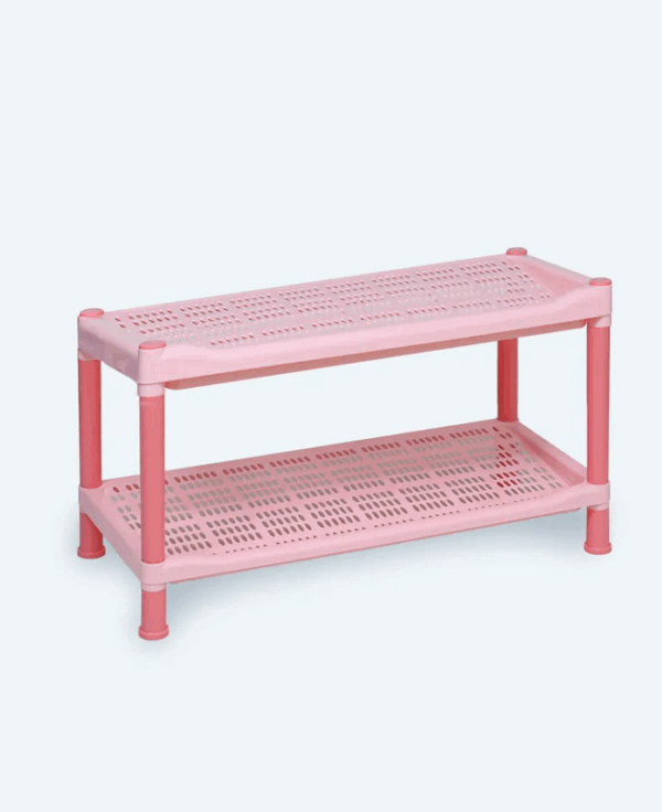 Rak Sepatu Plastik 2 Susun Basic Home BAA-9 Lexa Shoes Rack SS-2, Ukuran 650 x 290 x 335 mm | Raja Plastik Indonesia