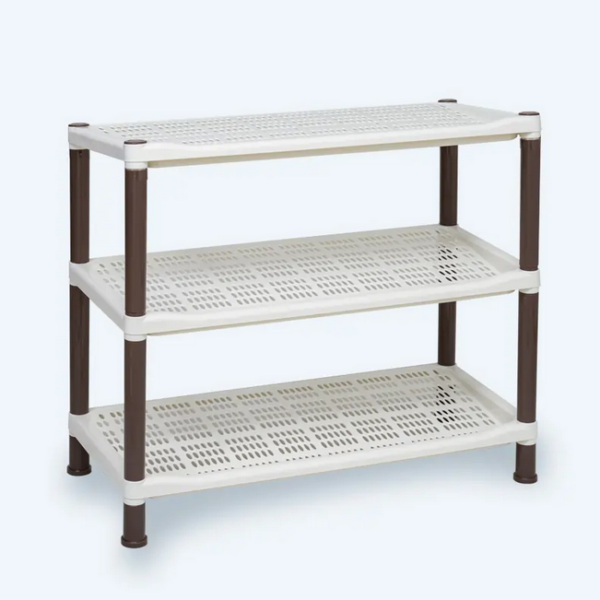 Rak Sepatu Plastik 3 Susun Basic Home BAA-10 Lexa Shoes Rack SS-3 (4) Rak Sepatu Plastik 3 Susun Basic Home BAA-10 Lexa Shoes Rack SS-3, Ukuran 650 x 290 x 575 mm | Raja Plastik Indonesia