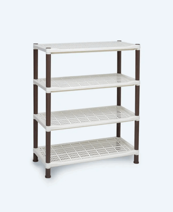 Rak Sepatu Plastik 4 Susun Basic Home BAA-11 Lexa Shoes Rack SS-4, Ukuran 650 x 290 x 810 mm | Raja Plastik Indonesia
