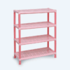 Rak Sepatu Plastik 4 Susun Basic Home BAA-11 Lexa Shoes Rack SS-4, Ukuran 650 x 290 x 810 mm | Raja Plastik Indonesia